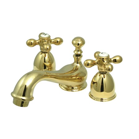 Kingston Brass KS3952AX Restoration Mini-Widespread Bathroom Faucet, Polished Brass KS3952AX